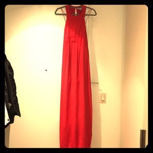 Poppy red long dress